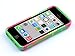 iPhone 5C Case, ULAK® [2in1 Shield Series] Slim Colorful High Impact Dual Layer Hybrid Protective Shockproof Case for Apple iPhone 5C with Soft Rugged TPU Inner Case +Hard Patterned Plastic Cover (Rainbow + Green)