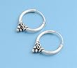 Bali Hoop Earrings - Oxidized - 13 mm x 3 mm