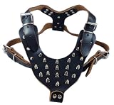 Leather Spikes Dog Harness Large Black 26