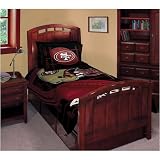 NFL San Francisco 49ers Football Team Comforter Set with 2 Shams for Twin or Full Bed