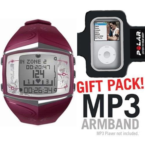 Polar FT60 Heart Rate Monitor Female Purple with MP3 Armband