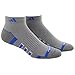 adidas Men's Climalite II Low Cut Socks (2 Pack), One Size, Grey/Onix-Grey Marl/Blue/White