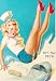 Pin-up Postcards: Sailor Girls (Set of 10 w/ Frame)