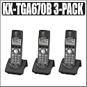 Panasonic KX-TGA670B 2-Line, 5.8 GHz FHSS GigaRange Expandable Digital Cordless Handset 3-Pack