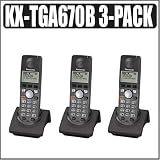 Panasonic KX-TGA670B 2-Line, 5.8 GHz FHSS GigaRange Expandable Digital Cordless Handset 3-Pack