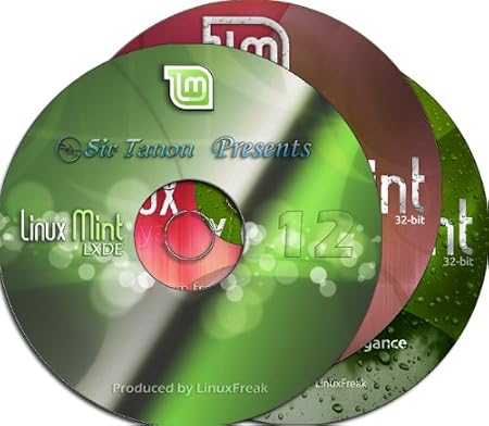 Linux Mint [32-bit] 3-disc set includes Mint 12, Mint 12 LXDE, and Mint 13 Cinnamon