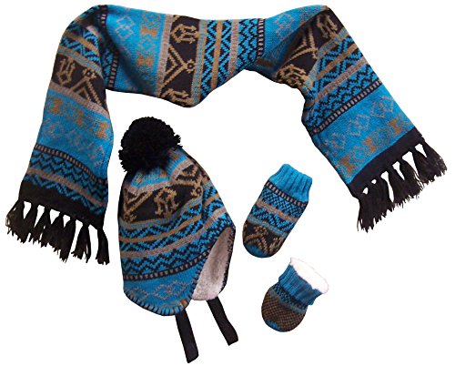 N'Ice Caps Little Boys And Infants Sherpa Lined Geo Print Knitted Set
