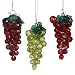 Set of 3 Tuscan Winery Beaded Grape Cluster Christmas Ornaments
