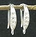 2x Sterling Silver Ear Wire/Earwires French Hook With Cz Crystal Dangle Earring Connector