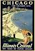 CHICAGO CITY THE VACATION CITY ILLINOIS CENTRAL THE ROAD OF TRAVEL LUXURY AMERICAN SMALL VINTAGE POS