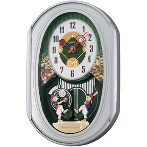 Seiko Melodies In Motion Baseball Theme Clock by