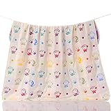 Happylifehere 6重ガーゼケット おくるみ ミニベビーケット 赤ちゃん 通気 吸水 柔らかい 115*110cm 綿100 大判 ふわふわ (サル)