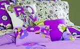 Roxy Purple and White Logo Teen Girls Decorative Toss Pillow