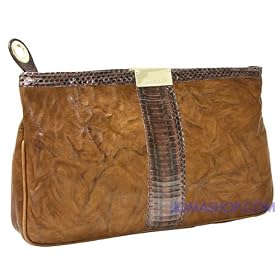 Jimmy Choo Large Brown Biker Leather Zulu Wallet-LBR