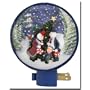 Holiday Snowman Family Blue Night Light