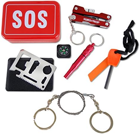 Self-Help Survival & Emergency Gear Set Box for Outdoor Camping Hiking by Welham Green©