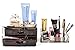Acrylic Makeup Cosmetic Drawer Organizer and Jewelry Box Display Case Storage Container and Lipstick Holder for Teen Girls Black 2 Piece Set Vanity Tray