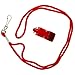 BLARIX Lifeguard Whistle and Lanyard Loudest pealess Whistles for Coach, Referee, Officials (Red and Red CMG)