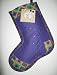 Purple Christmas Stockings Home Made Quilting Keepsakes with Picture Frame