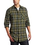 Carhartt Men's Long sleeve Flannel Plaid Shirt, Forest Green, X-Large Regular