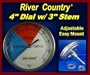 4" River Country (RC-T4) Adjustable BBQ Grill Smoker Thermometer (50 to 550 F)