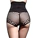 Shymay Women's Shapewear Brief Lace Minizing High Waist Tummy Control Panties, Black, Tag Size XL=US Size Small