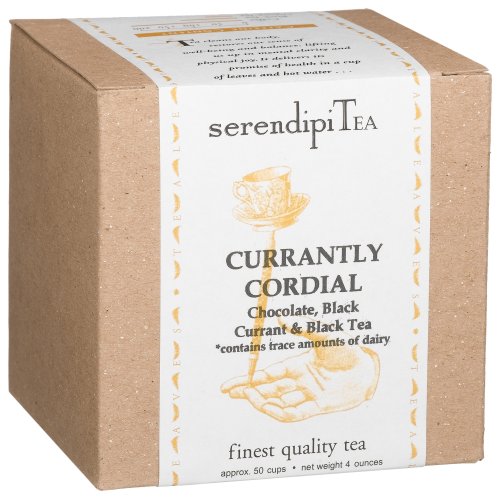 SerendipiTea Currantly Cordial, Chocolate, Black Currant & Black Tea, 4-Ounce Boxes... by SerendipiTea