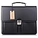 Jack&Chris Mens New PU Leather Briefcase Messenger Bag Laptop Bag, MBYX015 (Strap/Key/Lock)