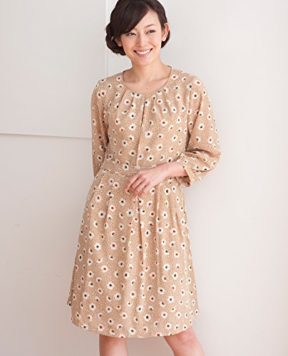 [ハッシュパピー]Hush Puppies(ハッシュパピー)タック花柄ワンピース