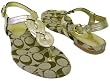 Coach Rebecka Metallic Gold Signature Sandals