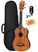 Oscar Schmidt by Washburn OU5 Concert Ukulele Bundle with Hard Case, Tuner, and Polishing Cloth - Hawaiian Koa Top, Back, and Sides