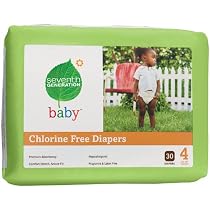 Seventh Generation Chlorine Free Baby Diapers, Stage 4 (22-37 Lbs.), 30 Count (Pack of 4)