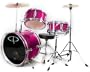 GP50 3-Piece Junior Child/Kids Drum Set - Metallic Pink - For 3 to 8 yrs