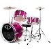 GP50 3-Piece Junior Child/Kids Drum Set - Metallic Pink - For 3 to 8 yrs