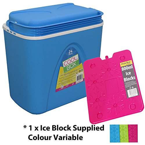 Cheap 24l Cool Box and 800ml Ice Block Cooler size cool block keeps