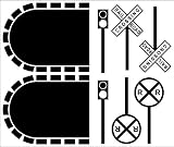 Train Track Tunnels/Signs Wall Decals Stickers Art