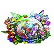 Hummingbird Reflections Shaped Jigsaw Puzzle by Lori Schory