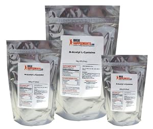 BulkSupplements Pure N-Acetyl L-Cysteine (NAC) Powder (100 grams)