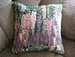 Gorgeous Wool Needlepoint Lavender Cushion Cover Z