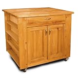 Catskill Craftsmen Deep Storage Island with Rectangle Top by Catskill Craftsmen