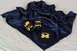 Michigan Wolverines Baby Blanket and Slippers Set