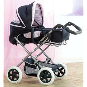 Corolle Deluxe Navy Blue & Pink Carriage