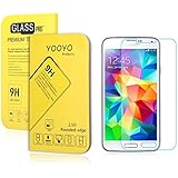 Galaxy S5 i9600 Screen Protector, YooyoTM 0.33mm Tempered Glass Crystal Clear | Slim | Anti Finger Print | Scratch Proof and Light weight Screen Protector for Samsung Galaxy S5