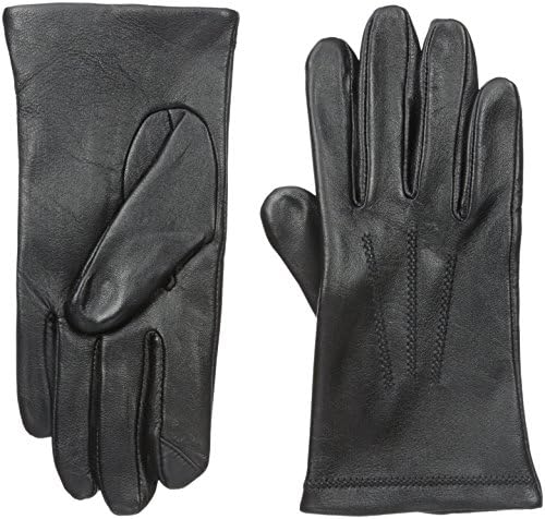 Touchpoint Men's 3 Point Leather Glove, Black, Small