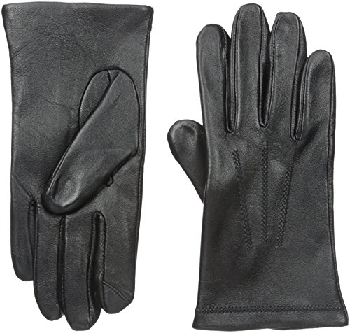 Touchpoint Men's 3 Point Leather Glove, Black, Small