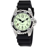New St. Moritz Momentum M1 Men's Dive Watch (Incognito) & Underwater Timer for Scuba Divers with Lime Dial & Black Hyper Rubber Band