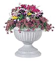 Garden Scene GU18 18-Inch Diameter Grecian Urn, White