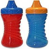 Gerber Graduates Fun Grips Hard Spout Sippy Cup in Assorted Colors, 10-Ounce, 2 cups