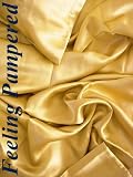 Royal Gold 4 Pcs Luxurious 100% Mulberry Silk Seamless King Sheet Sets, Half of Retail!