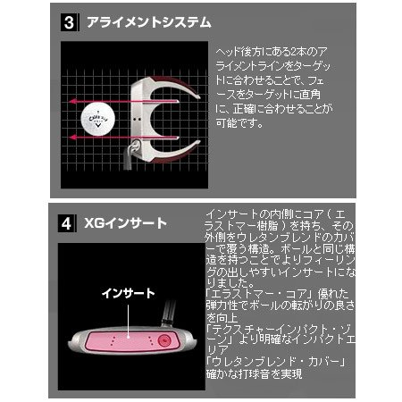 ODYSSEY（オデッセイ）レフティ用WHITE HOT XG（ホワイトホット XG）Sabertooth ゴルフパター
